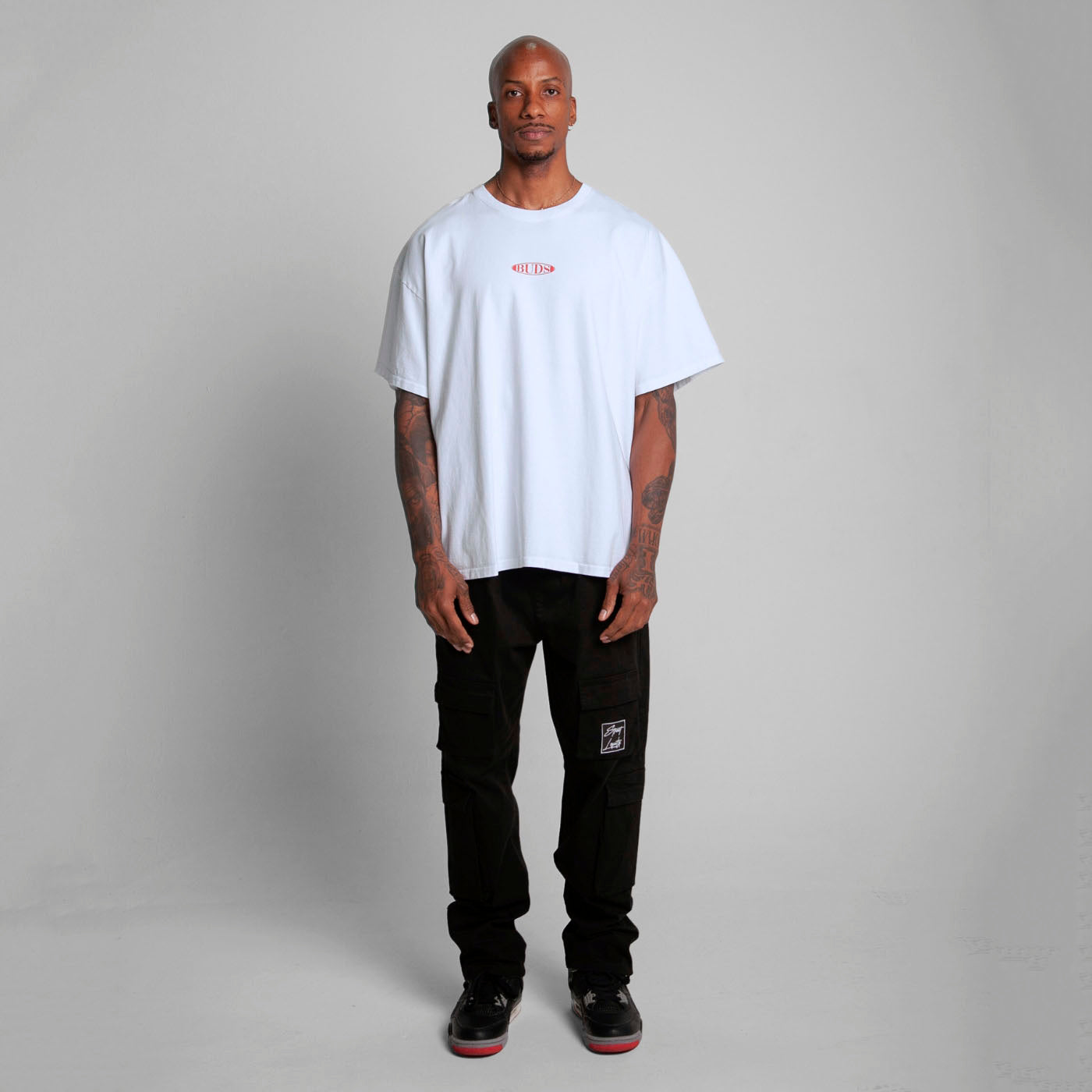 Camiseta Oversize Hombre Blanca Alto Gramaje 300G