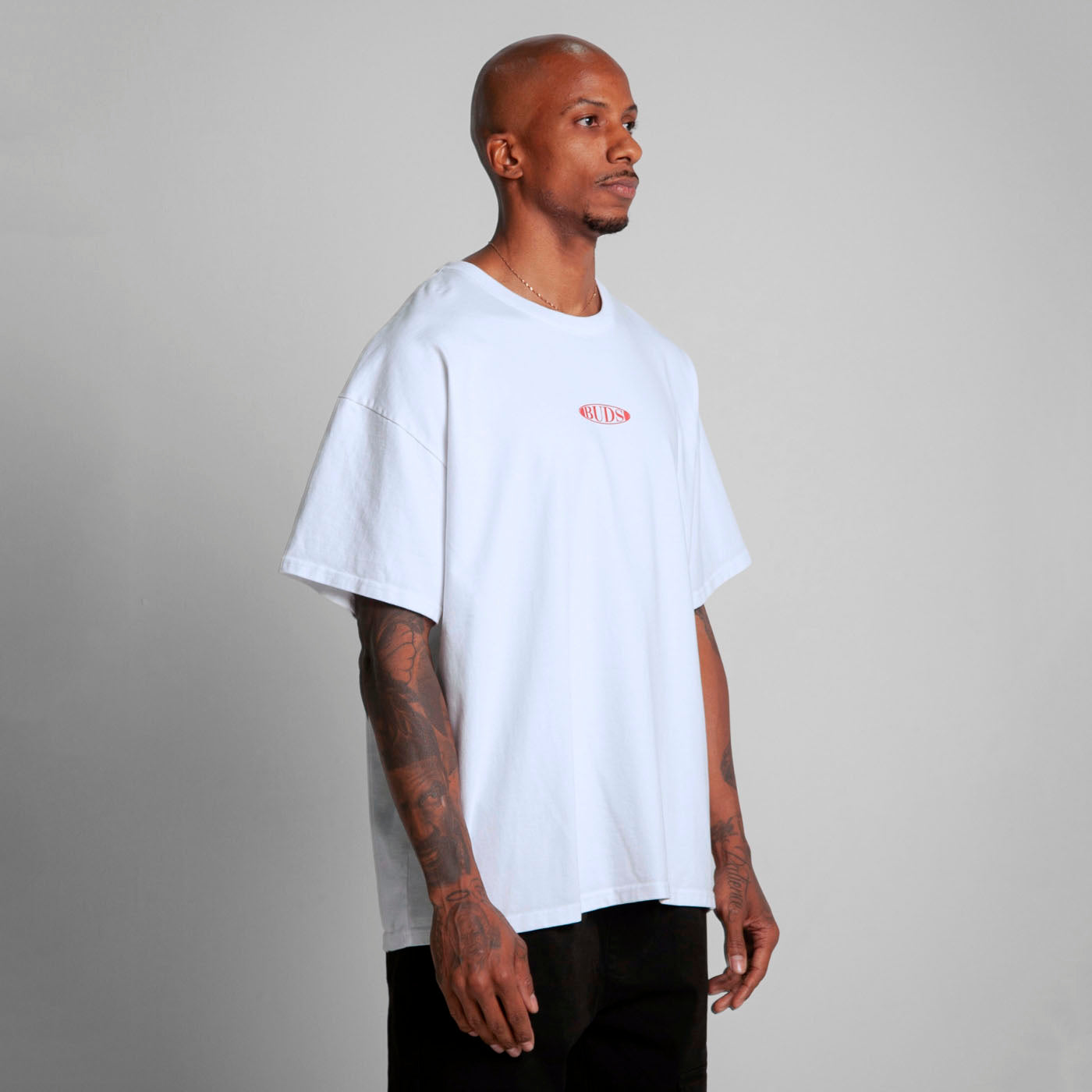 Camiseta Oversize Hombre Blanca Alto Gramaje 300G