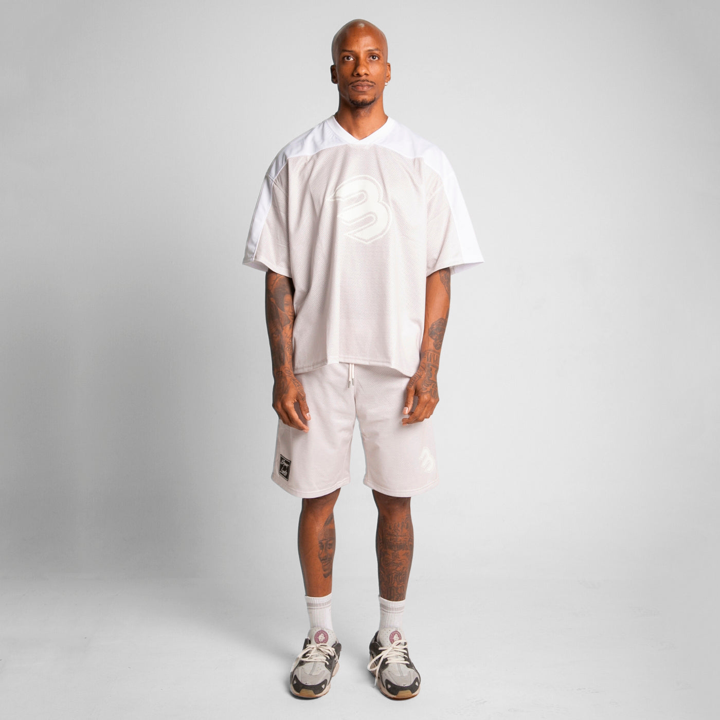 Camiseta Malla Beisbolera Beige Buds