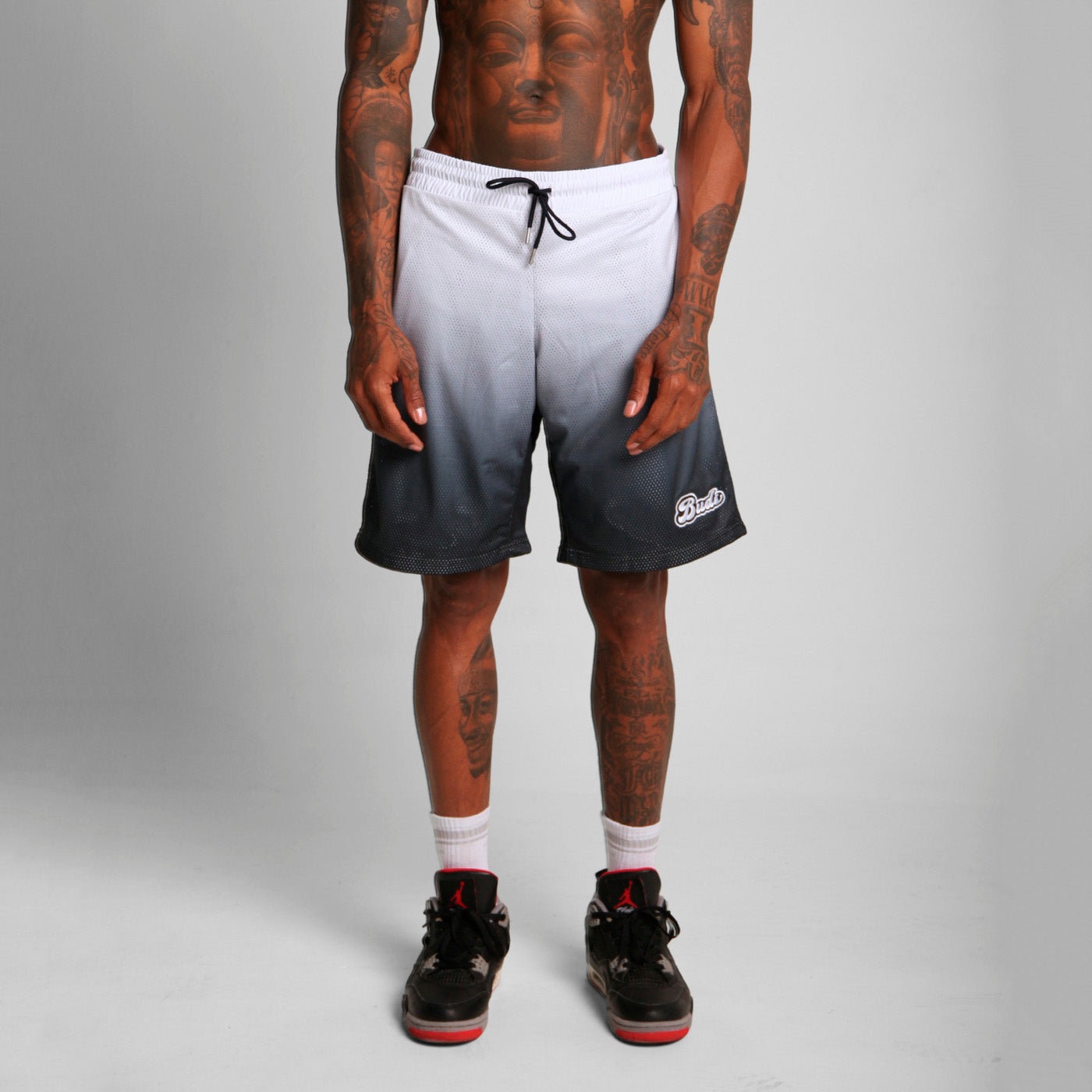 Set Malla Gris Degradé Camisa y Bermuda