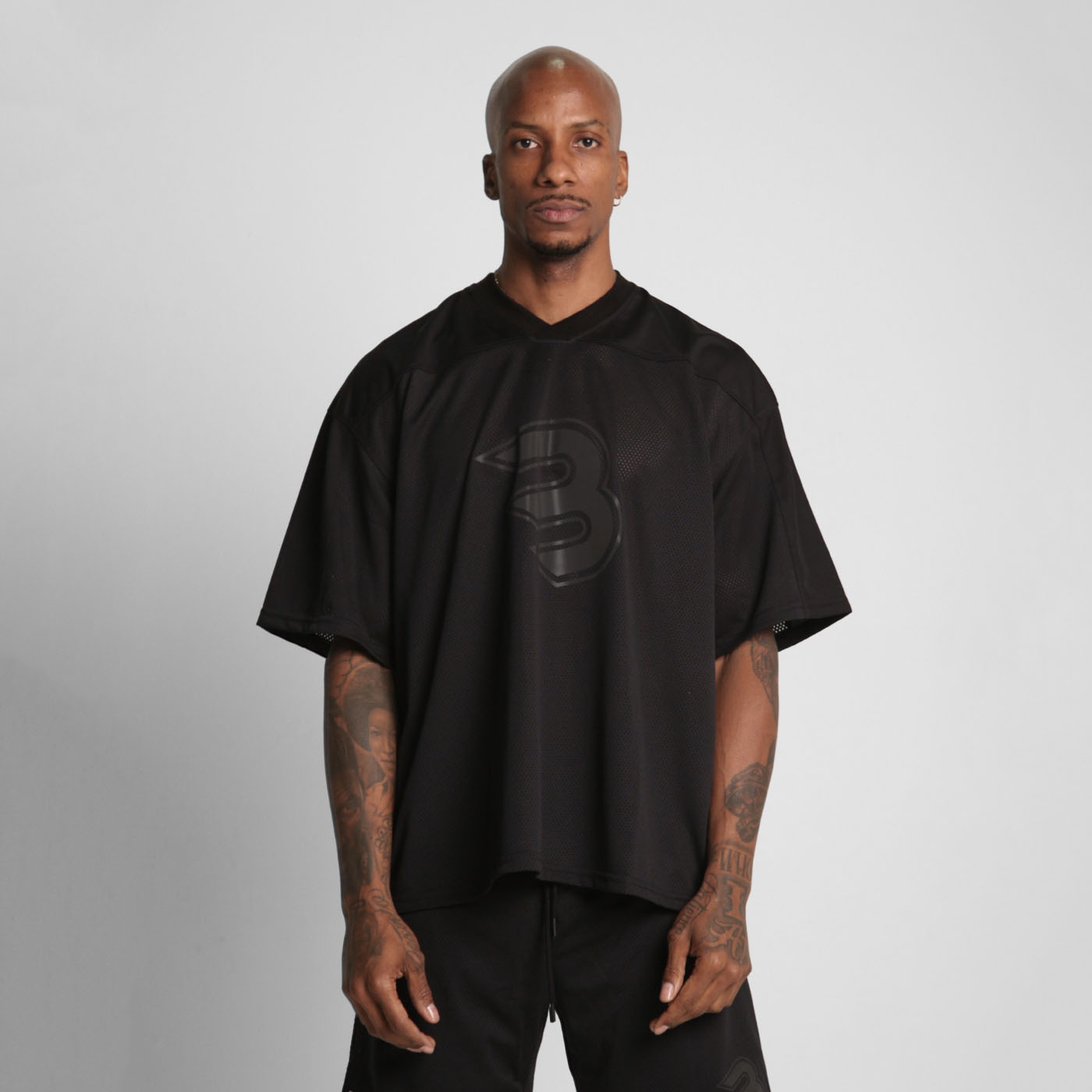 Camiseta Malla Beisbolera Negra Buds