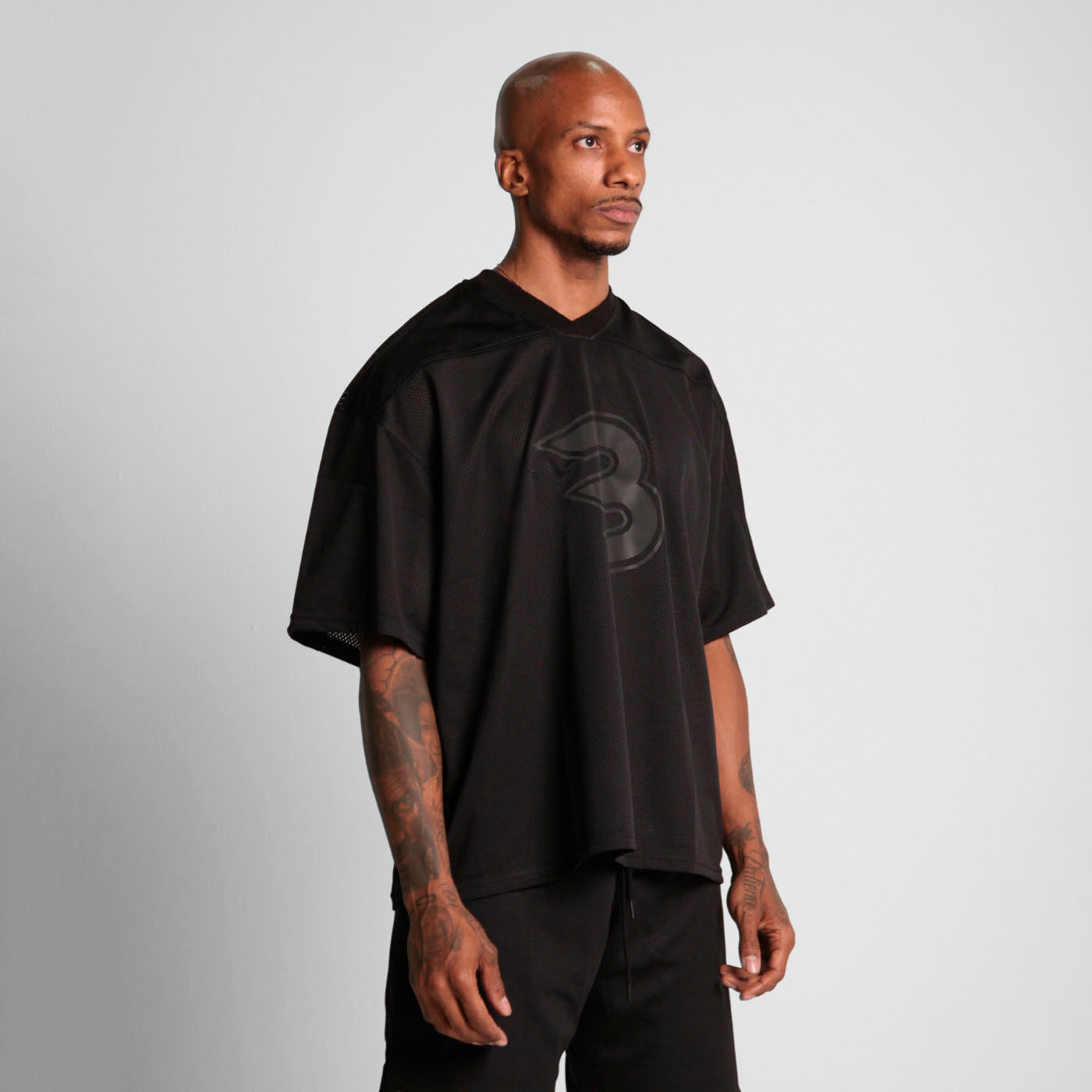 Camiseta Malla Beisbolera Negra Buds