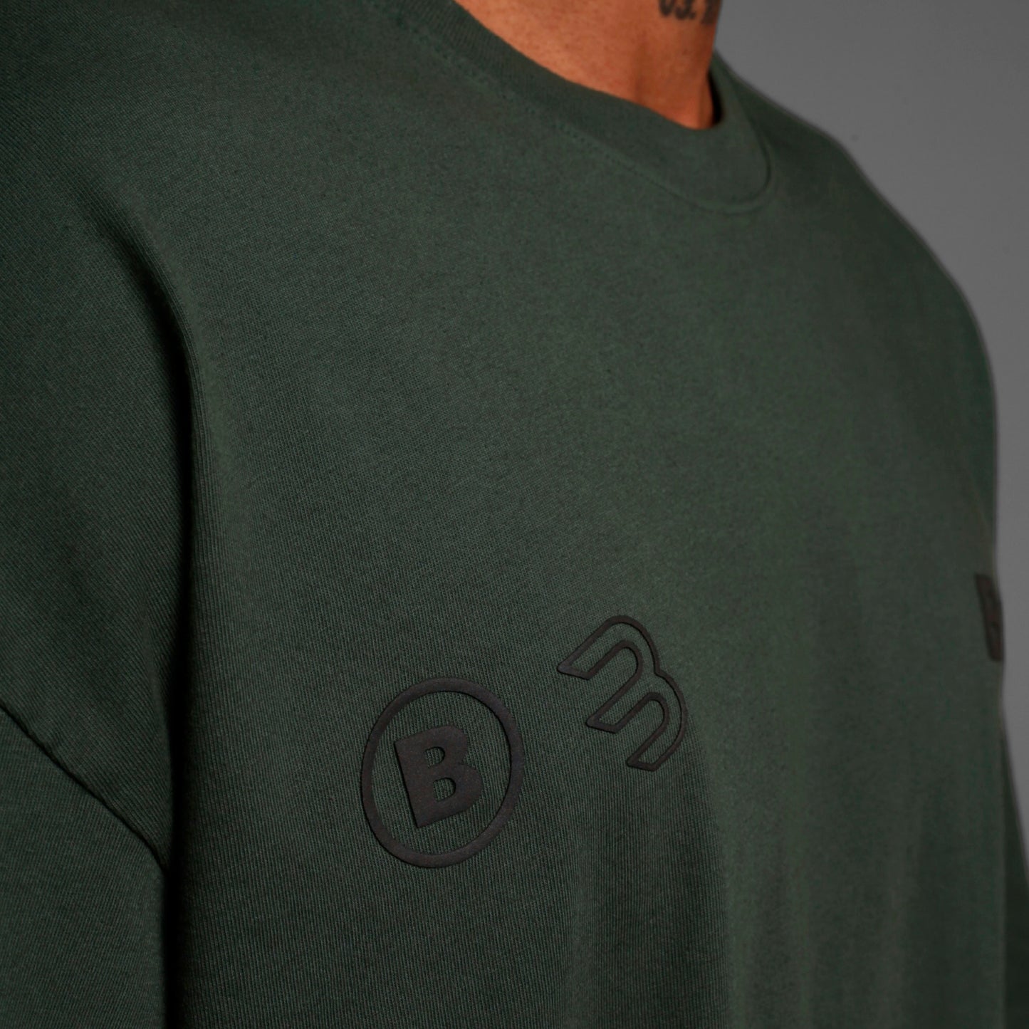 Camiseta Oversize Hombre Verde 200G