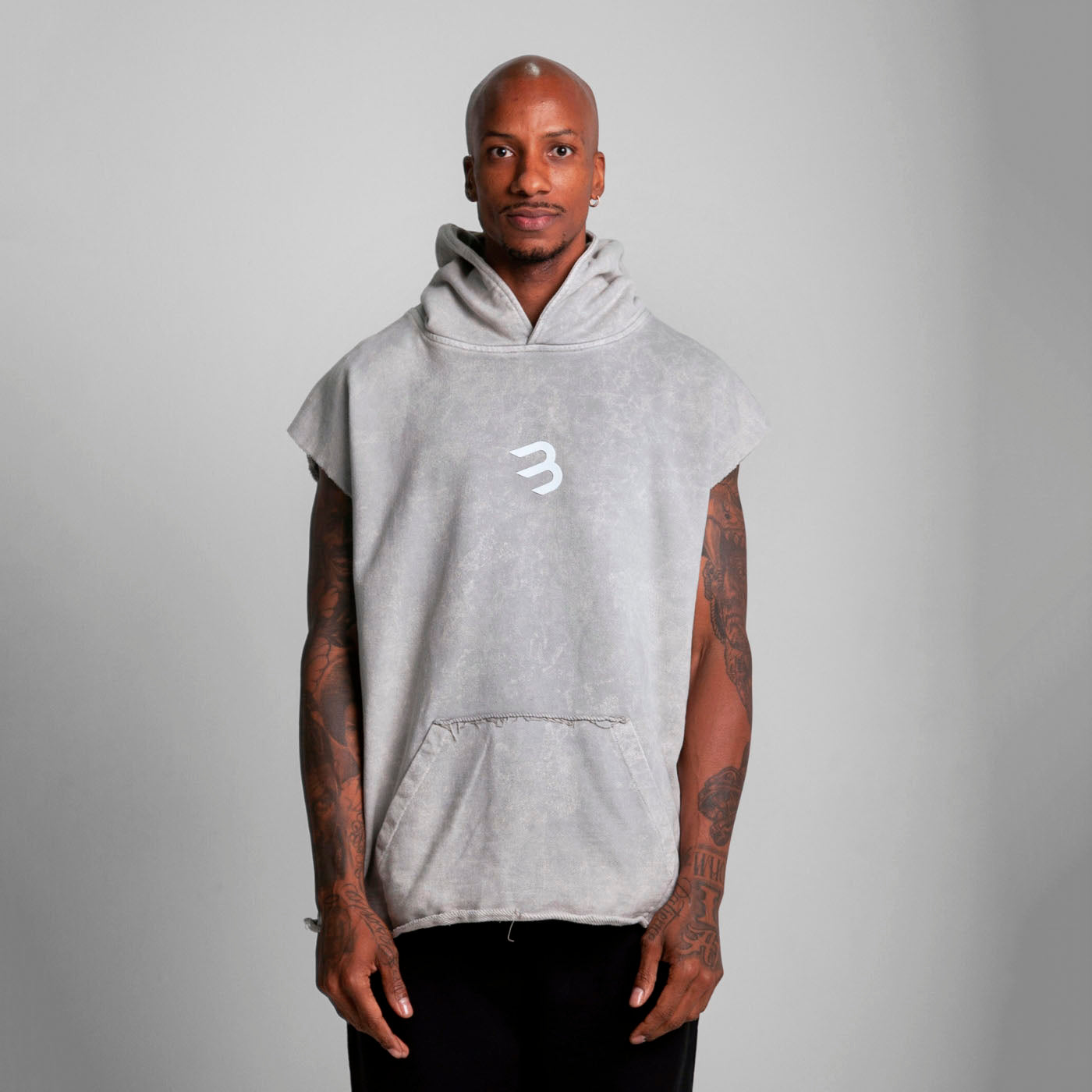 Chaleco Oversize Unisex Acid Wash Gris Buds