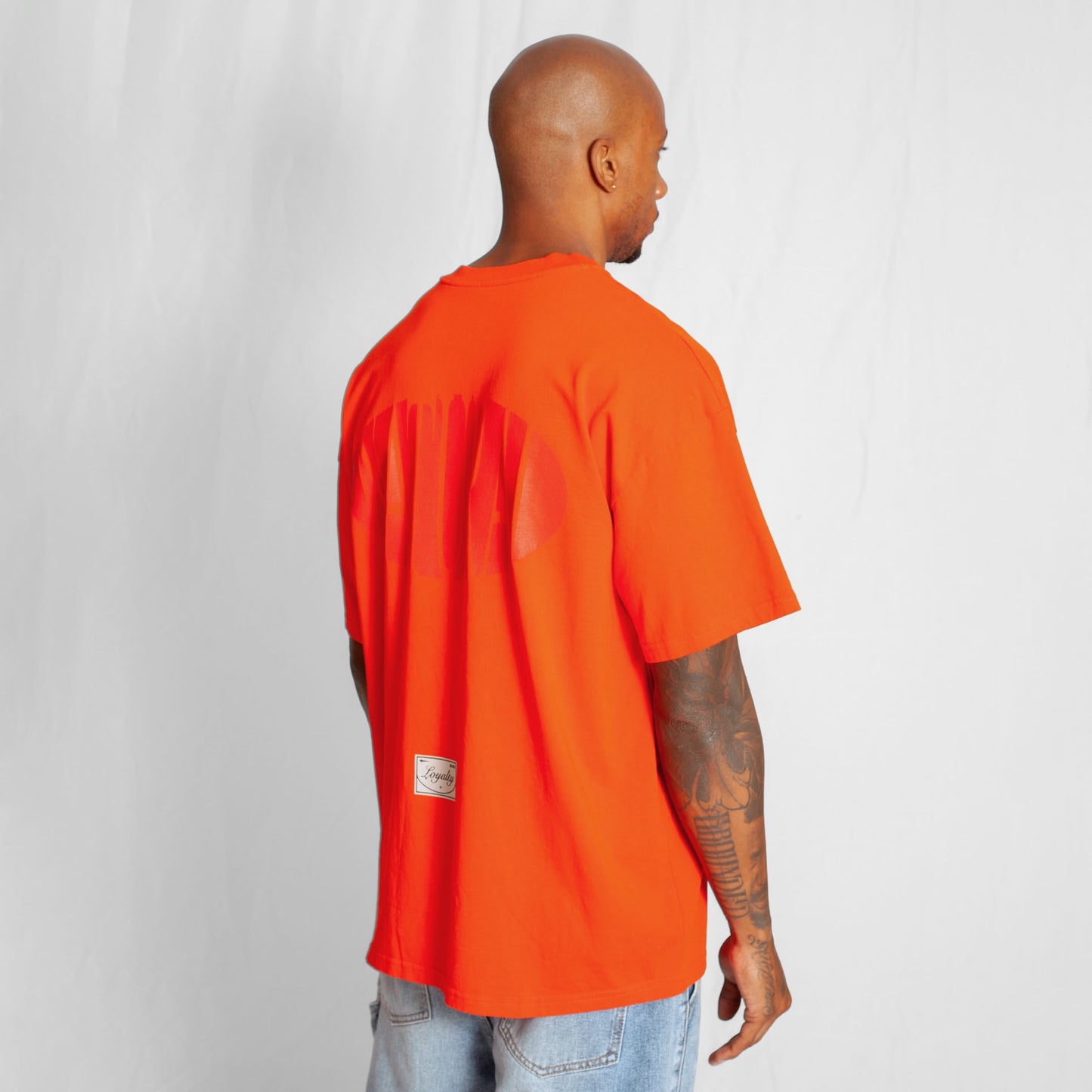 Camiseta Oversize Hombre Roja Alto Gramaje 250G