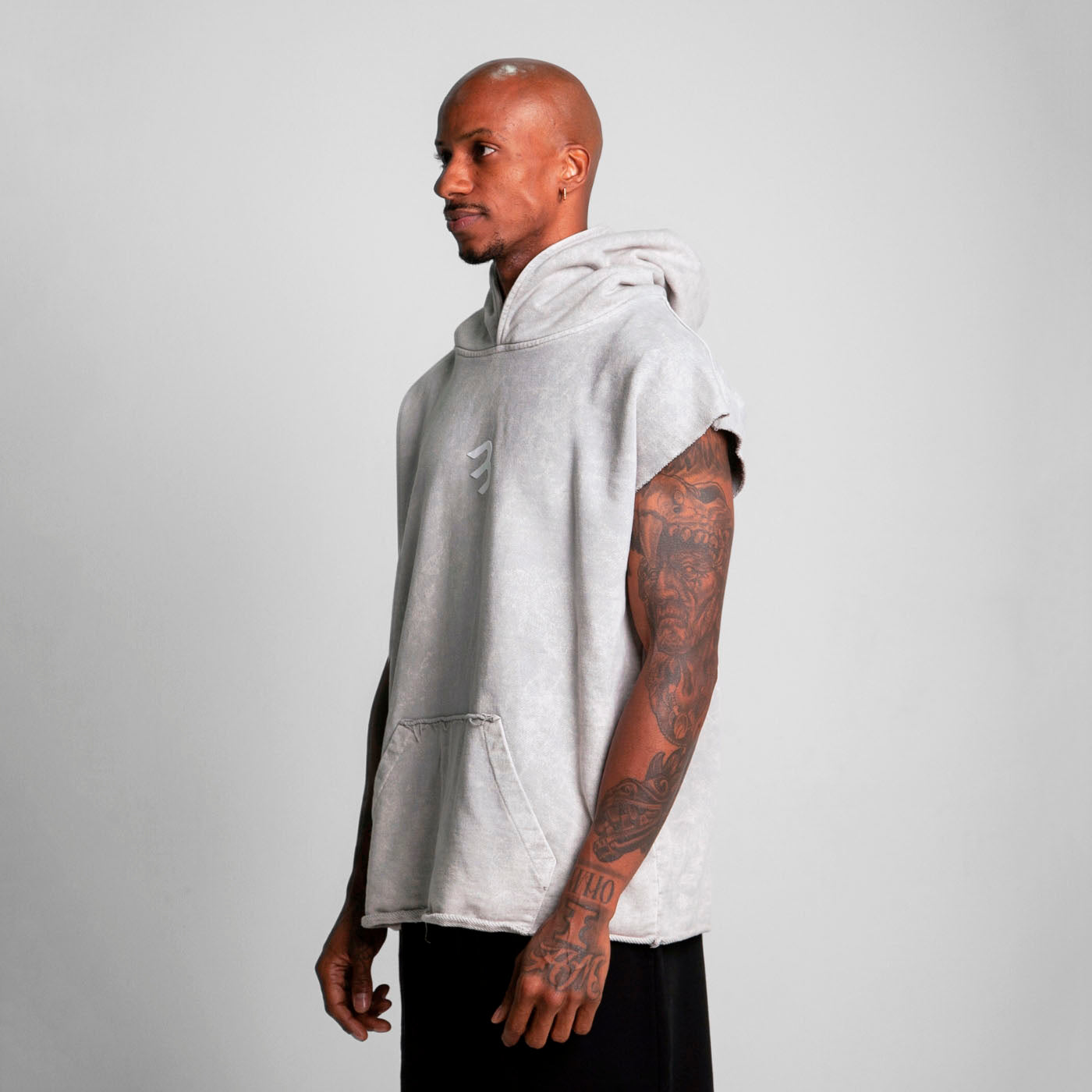 Chaleco Oversize Unisex Acid Wash Gris Buds