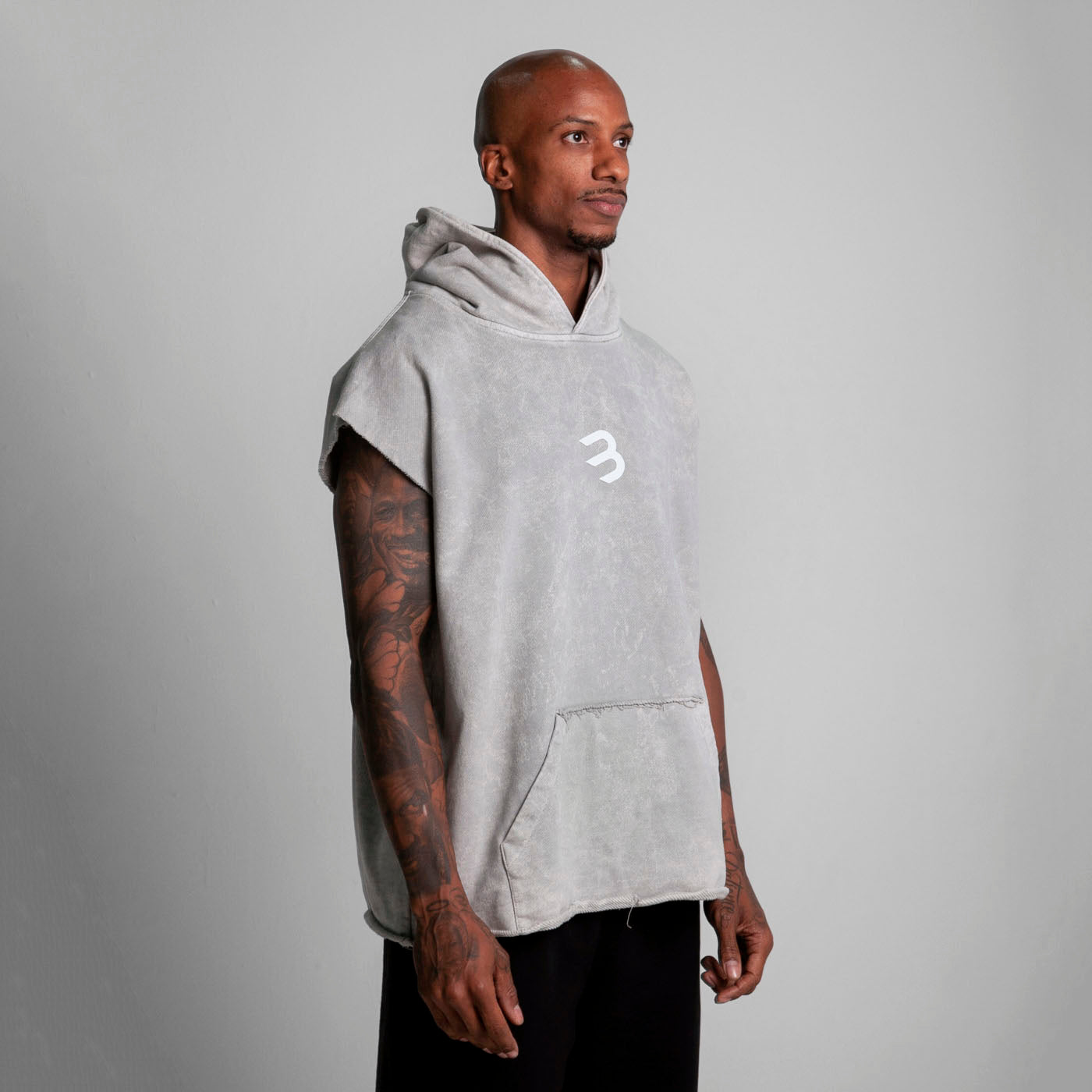 Chaleco Oversize Unisex Acid Wash Gris Buds