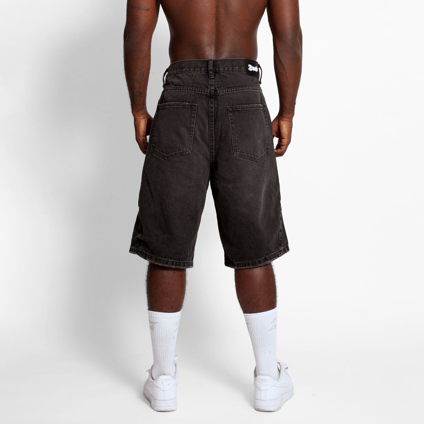 Bermuda Denim Baggy Hombre Negra Buds