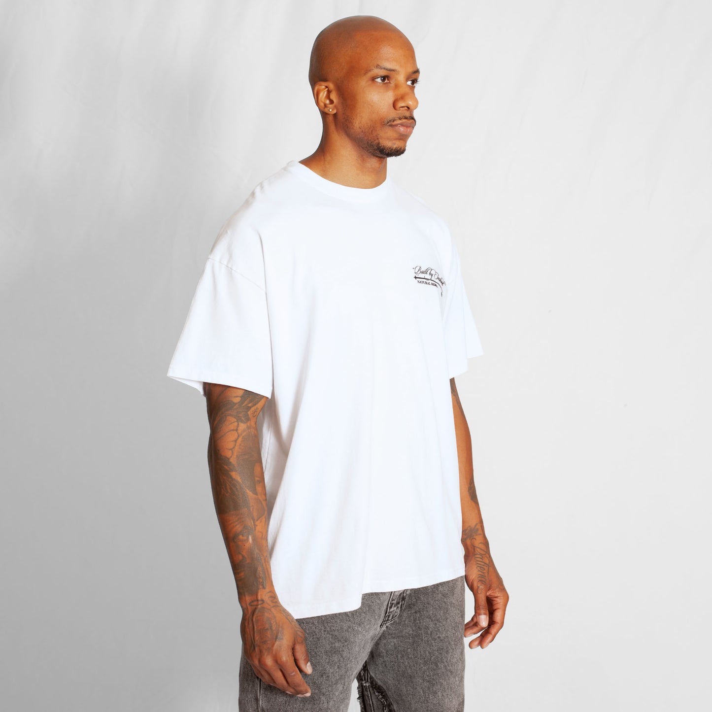 Camiseta Oversize Hombre Blanca Alto Gramaje 250G