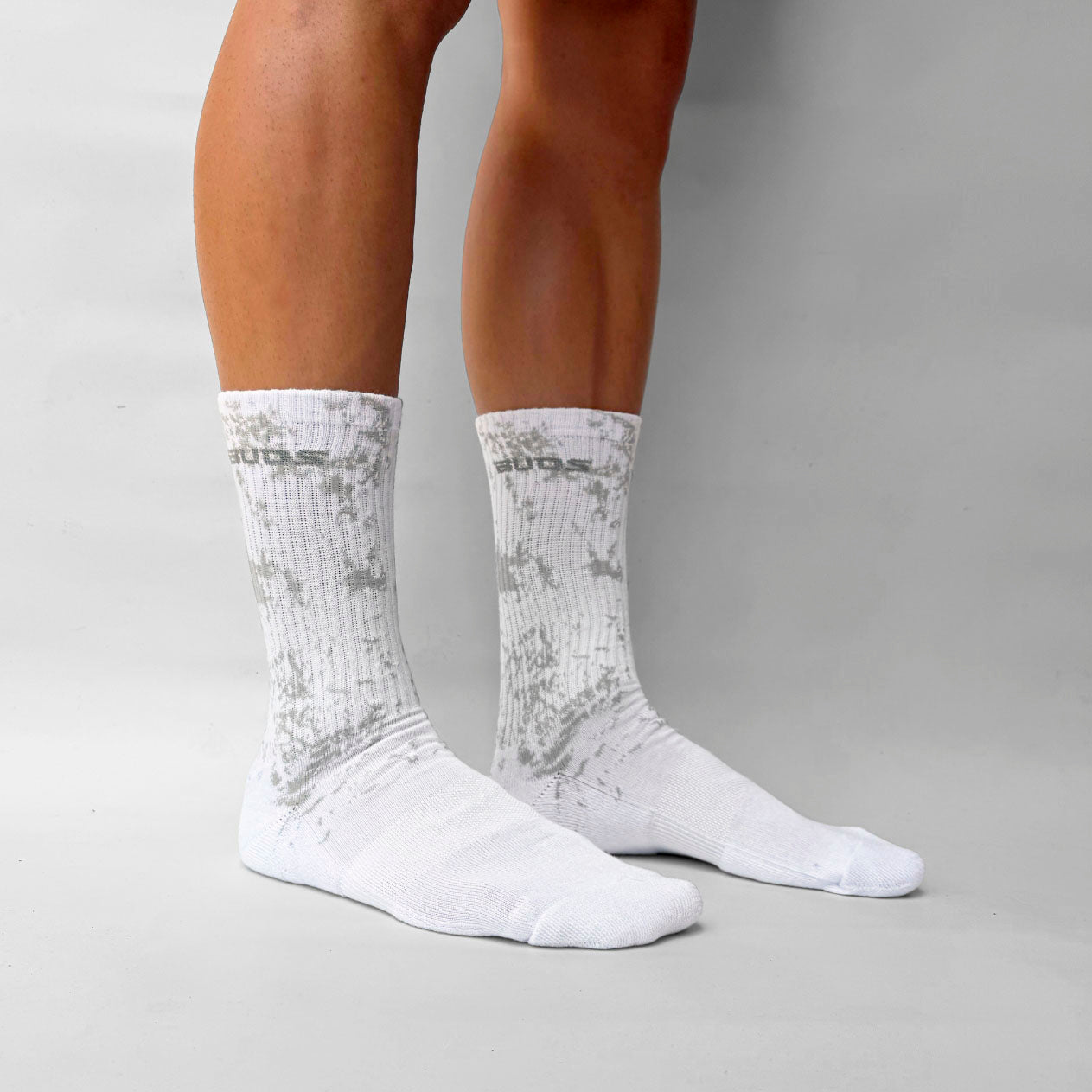 Medias Canilleras Blancas Manchas Buds