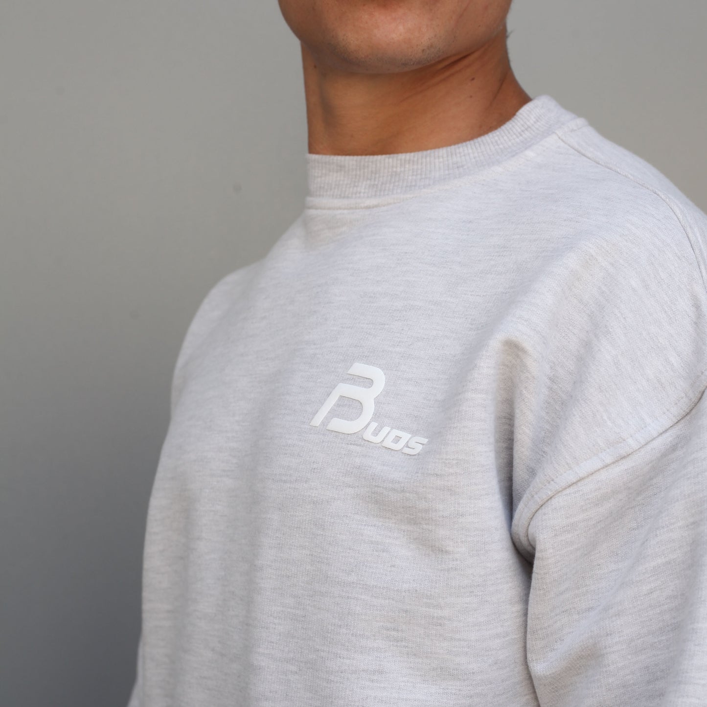 Buzo Crewneck Gris Jaspe Tela Alto Gramaje 375 G