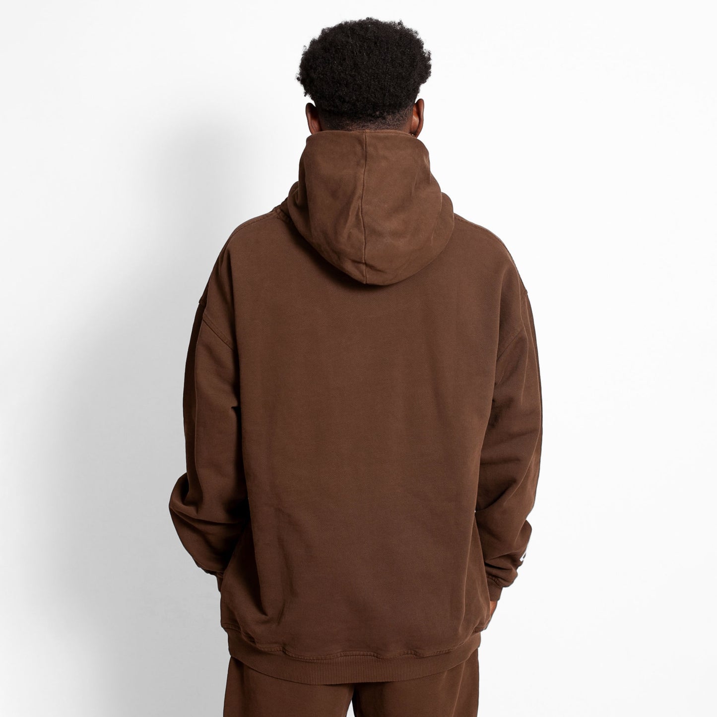 Buzo Hoodie Chocolate Tela Alto Gramaje 400G