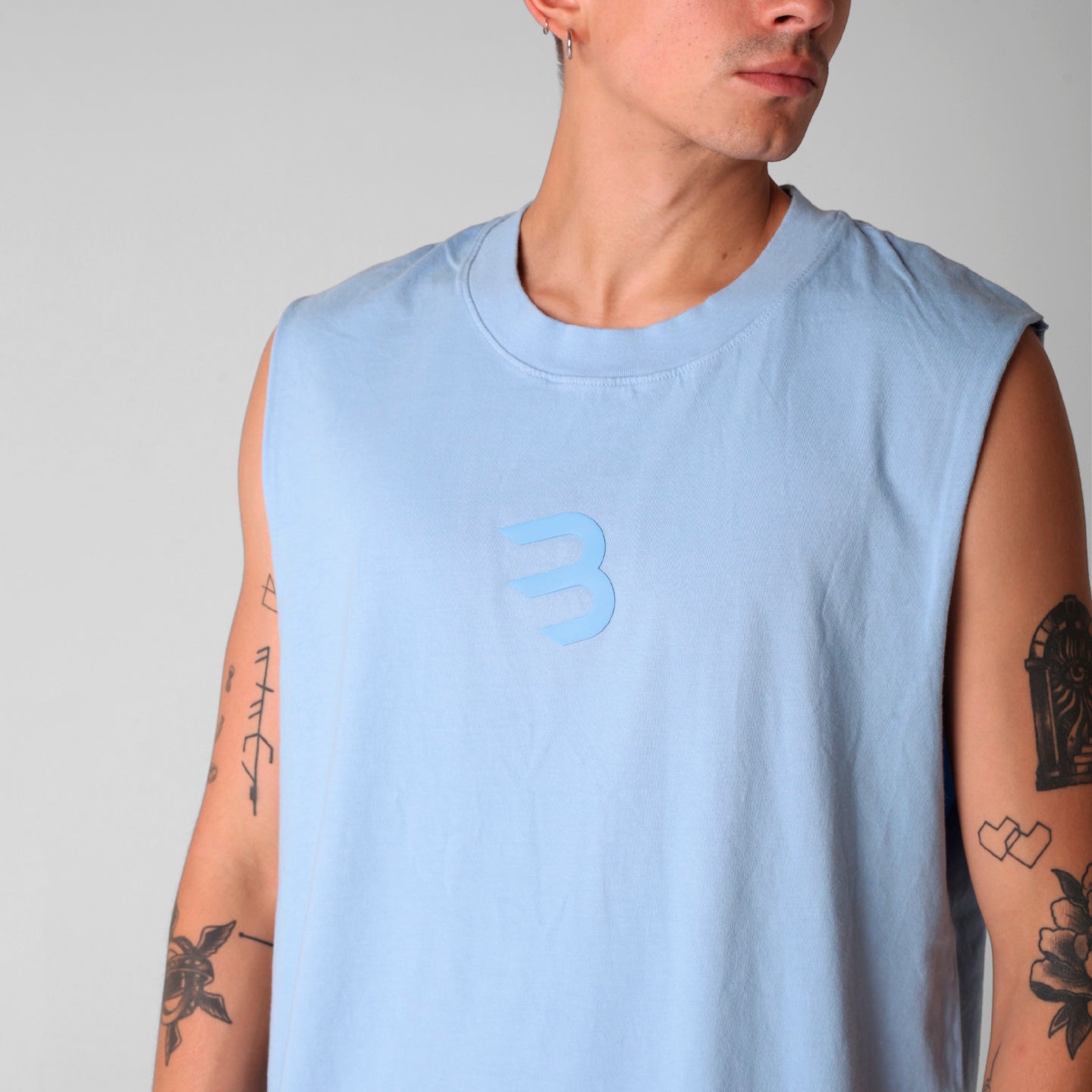 Camisilla Oversize Hombre Azul Buds