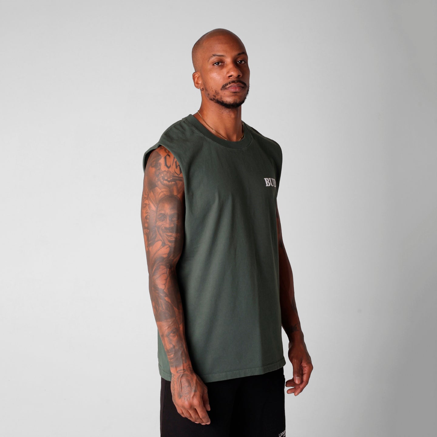 Camisilla Oversize Hombre Verde Buds