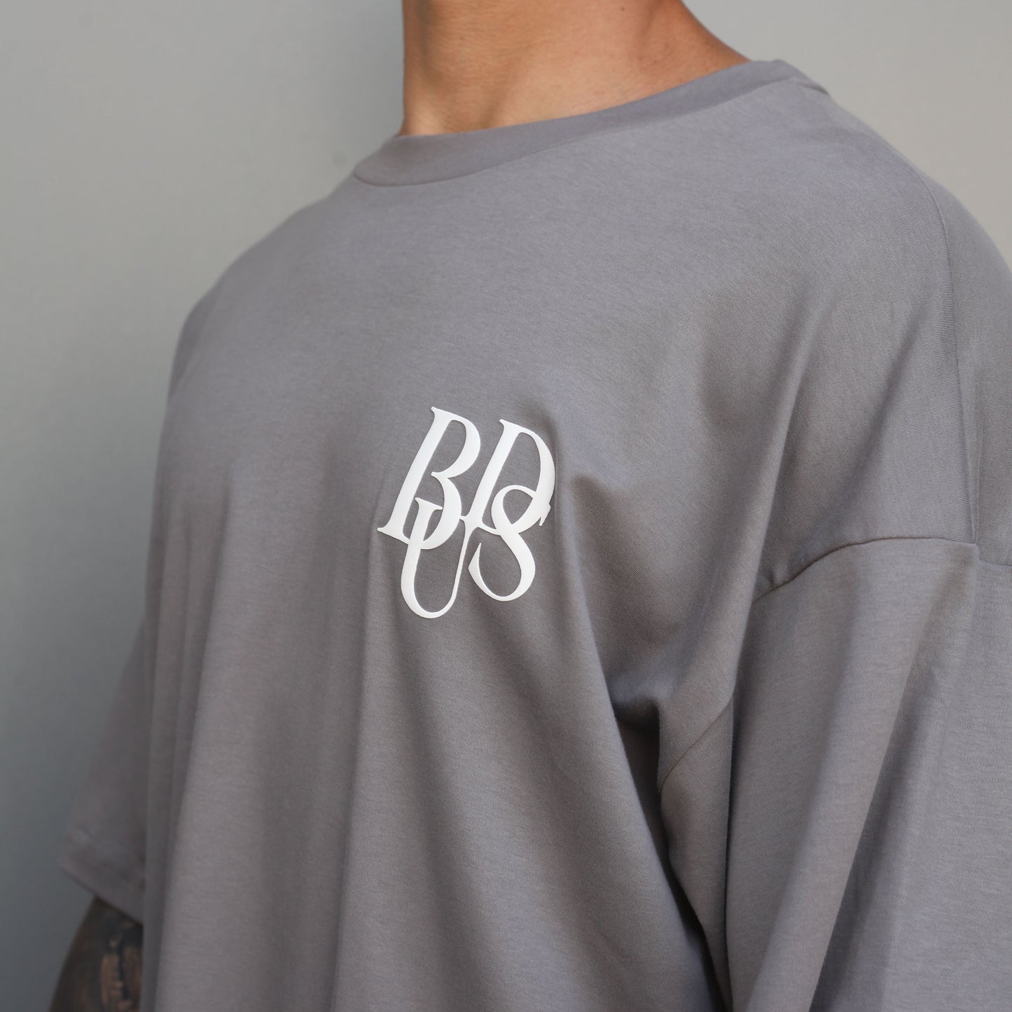 Camiseta Oversize Hombre Gris 190 G