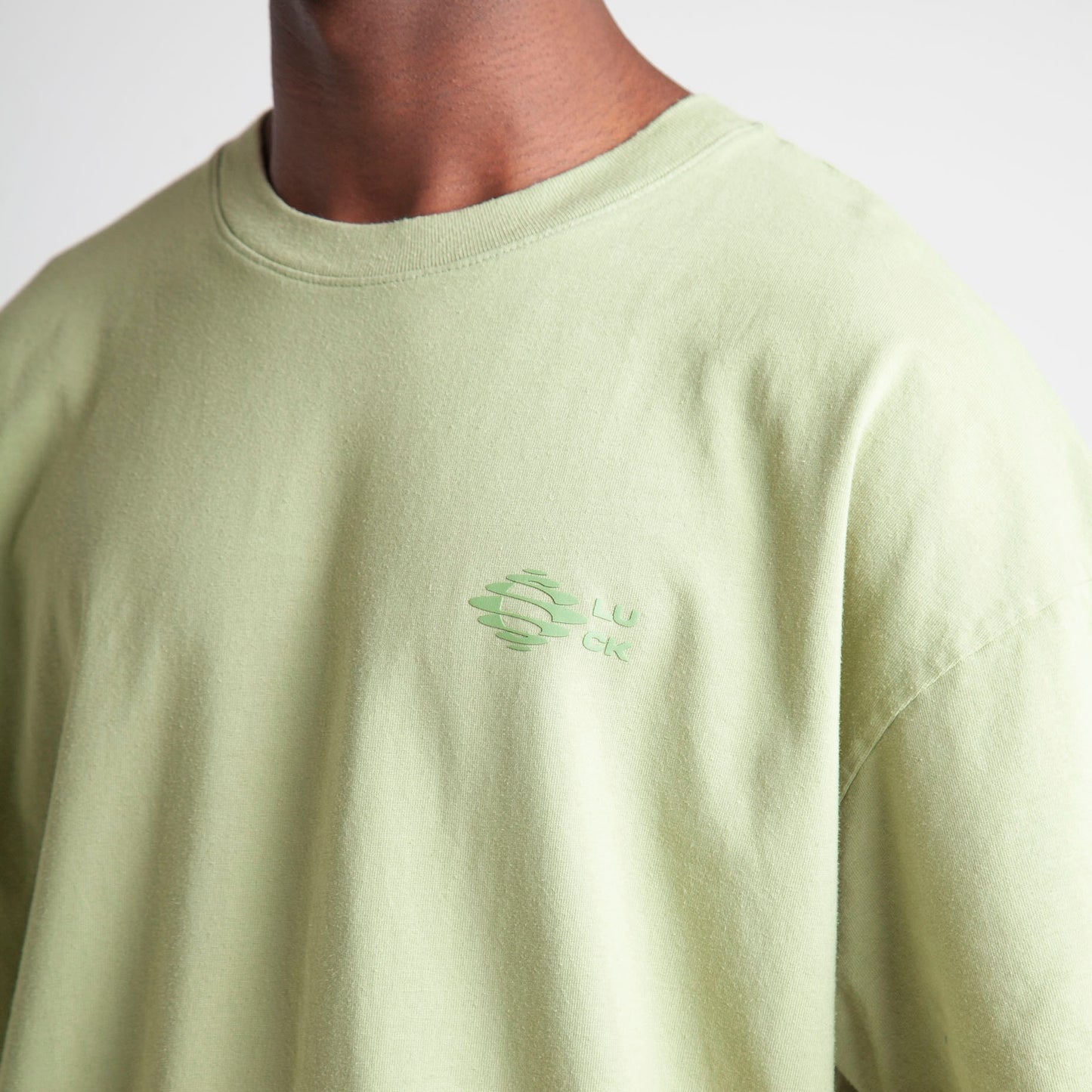 Camiseta Oversize Hombre Verde Alto Gramaje 250G