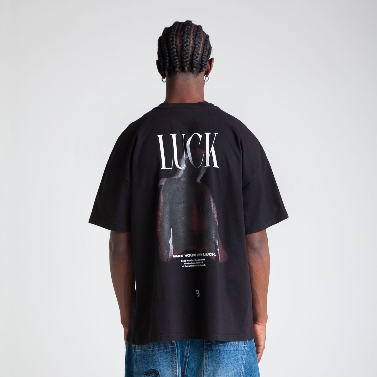 Camiseta Oversize Hombre Negra Alto Gramaje 250G