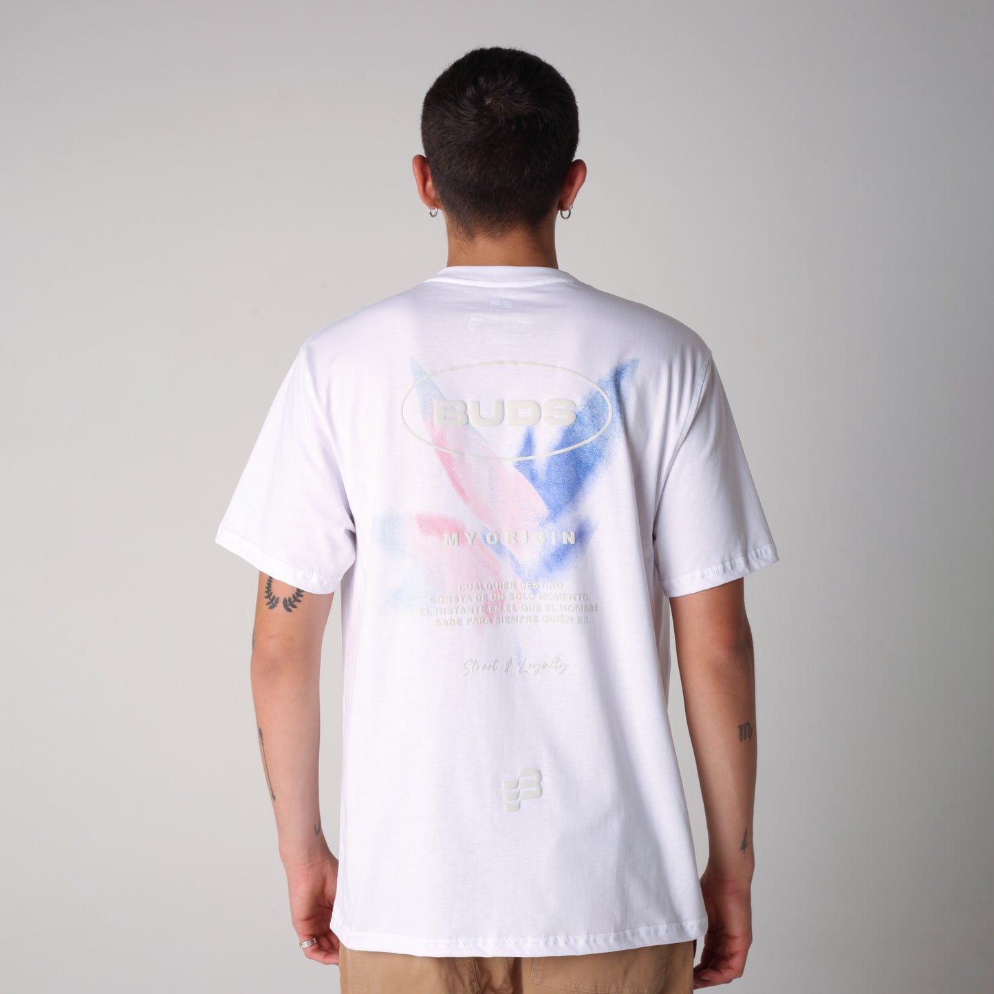 Camiseta Regular Fit Blanca Buds