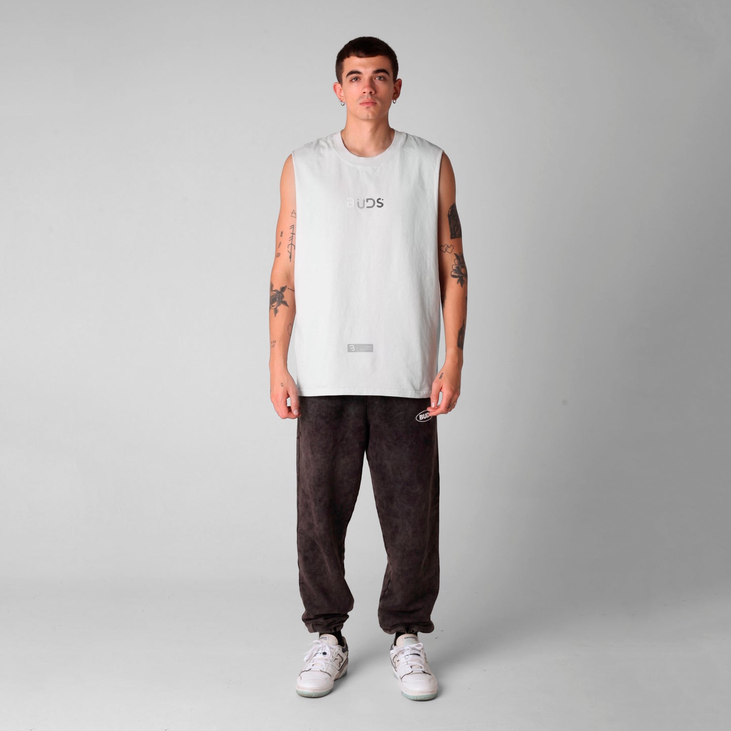 Camisilla Oversize Hombre Gris Buds