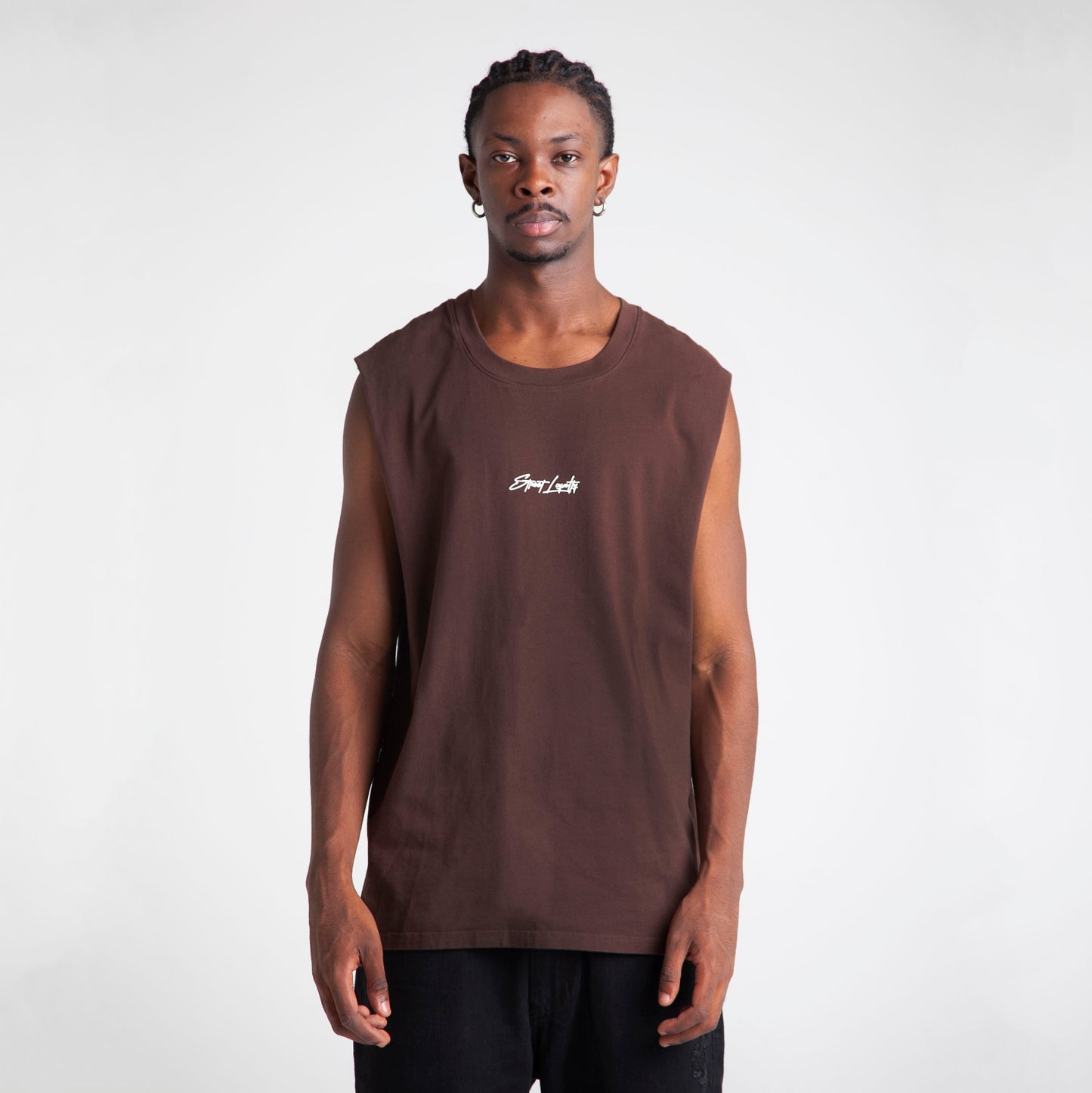 Camisilla Oversize Hombre Chocolate Buds