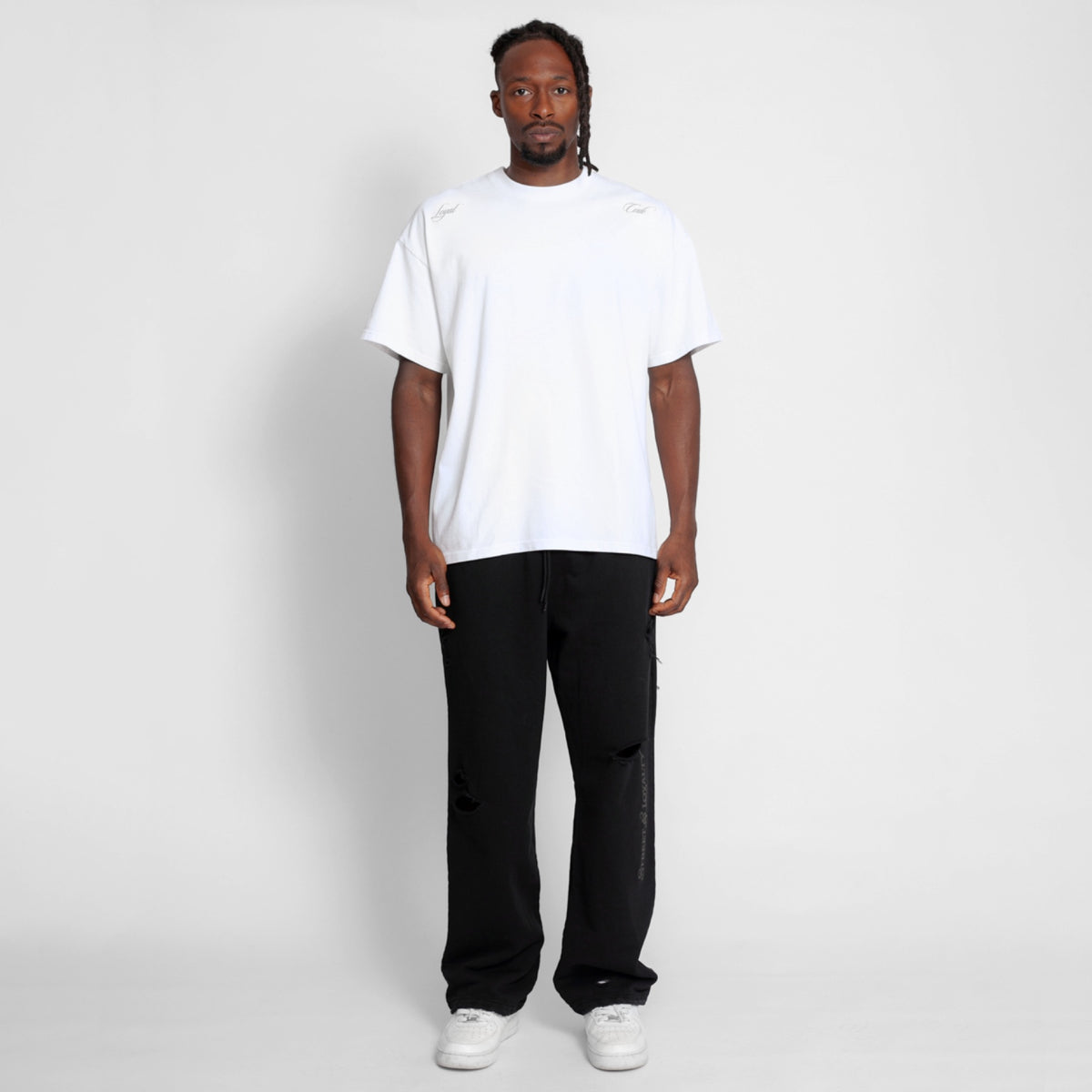 Camiseta Oversize Hombre Blanca Alto Gramaje 250G