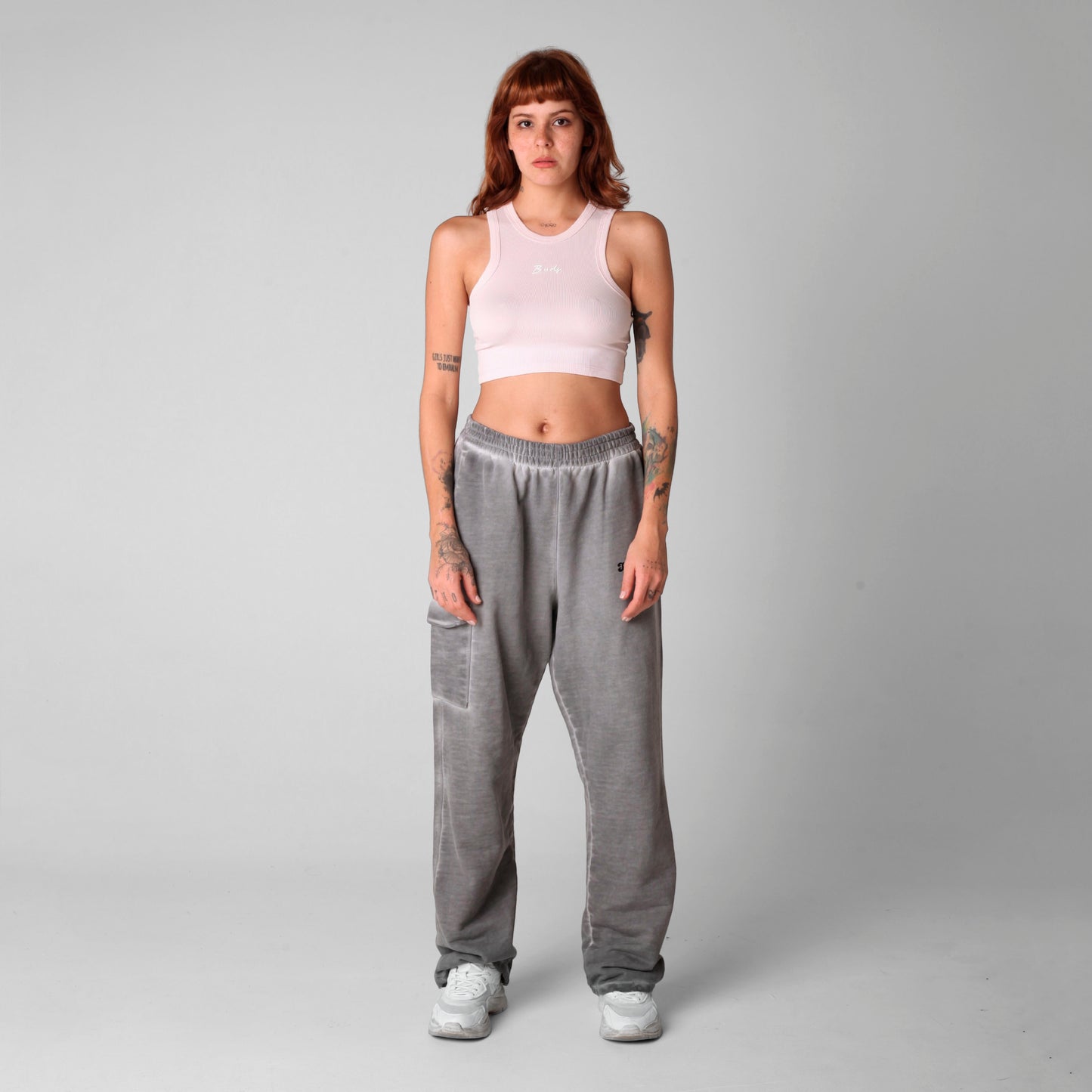 Crop Top Mujer Rib Rosa Buds