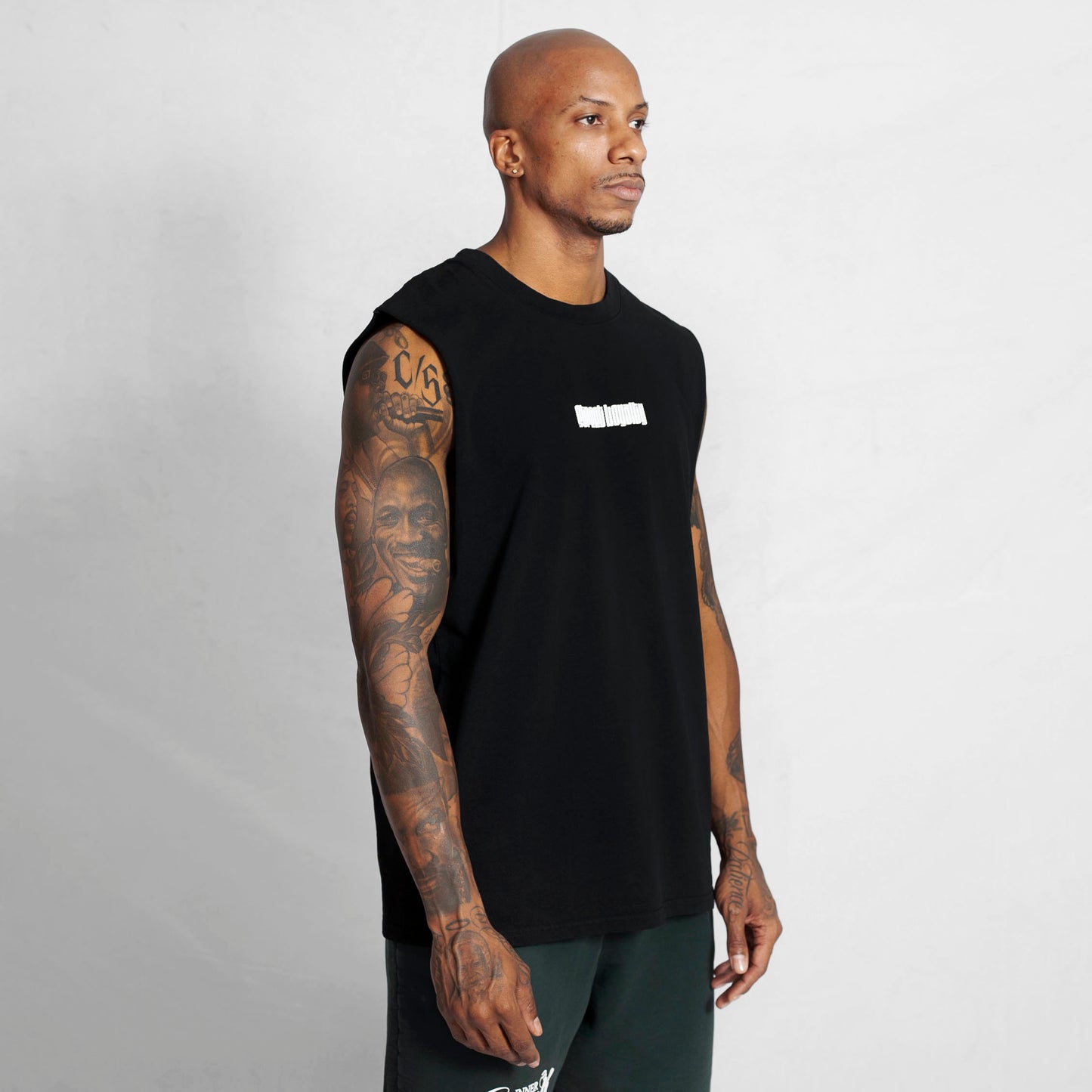 Camisilla Oversize Hombre Negra Buds