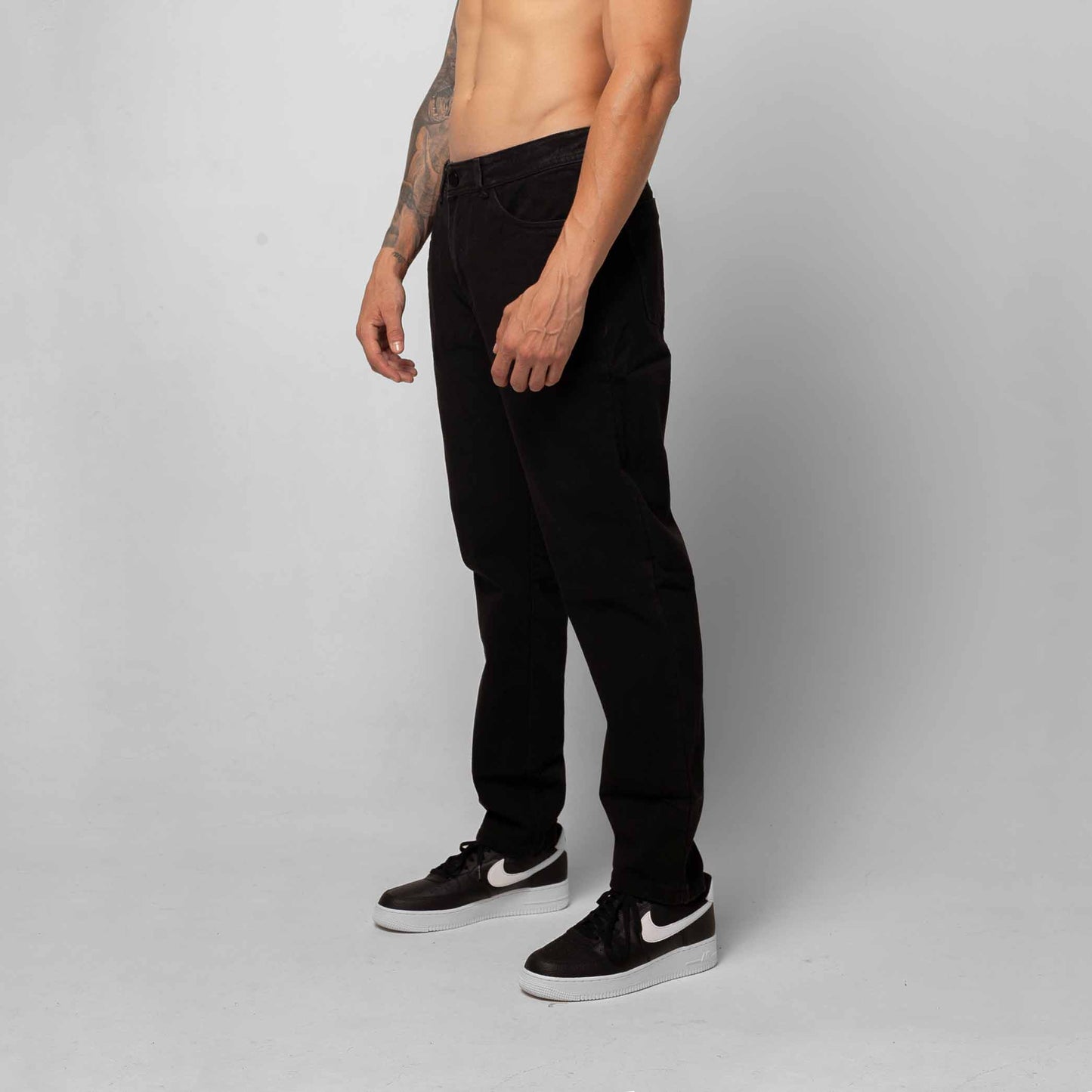 Jean Bota Recta Cargo Hombre Negro 1150 Buds