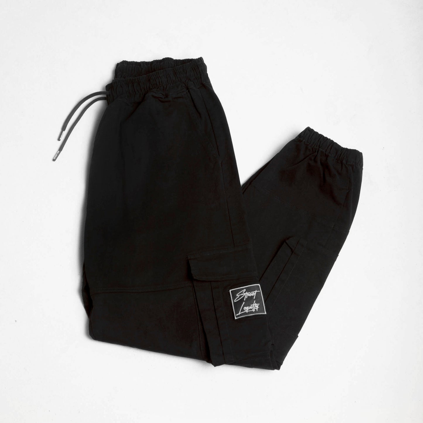 Pantalón Cargo Bota Resorte Negro Buds