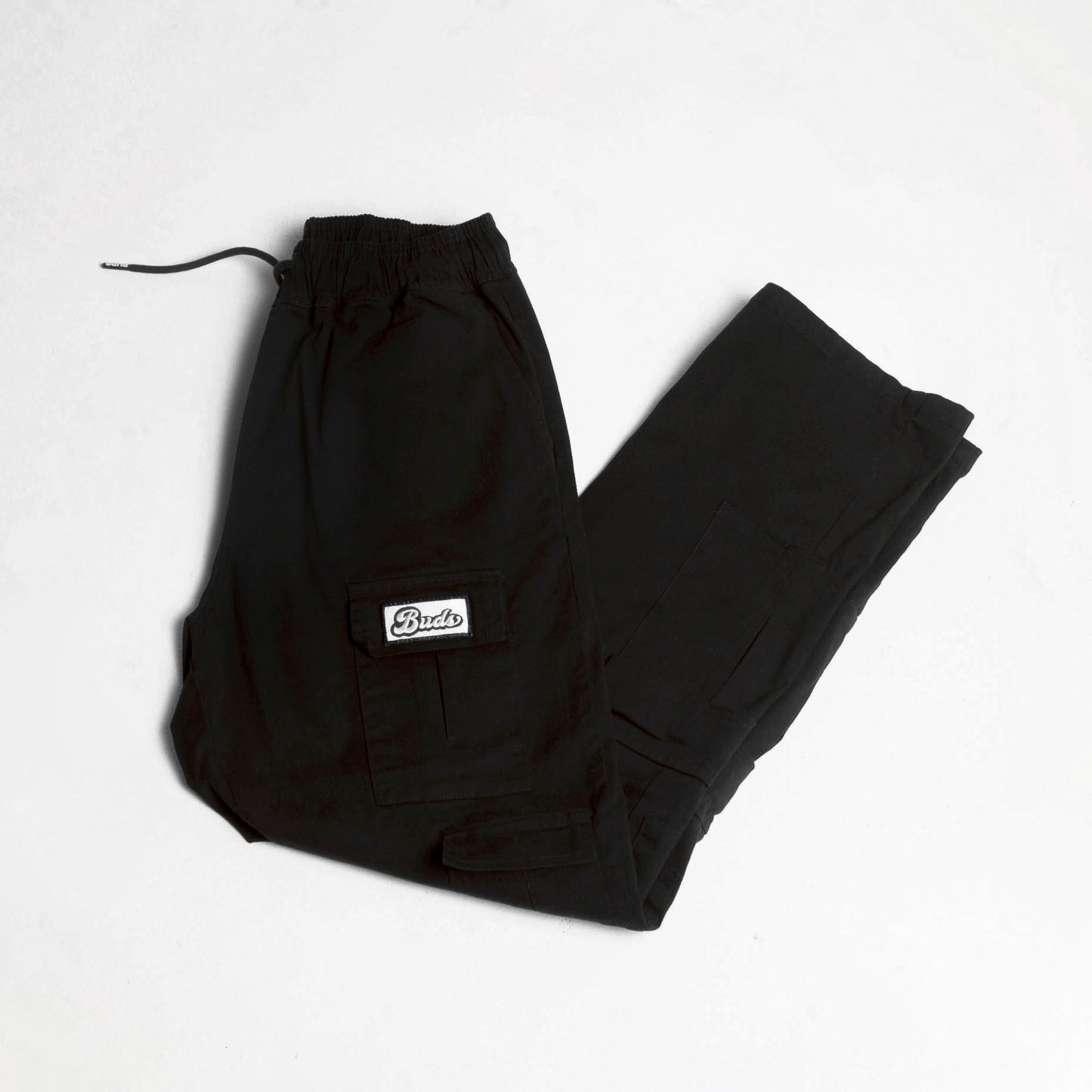 Pantalón Cargo Bota Recta Negro Buds