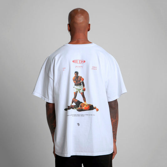 Camiseta Oversize Hombre Blanca Alto Gramaje 300G