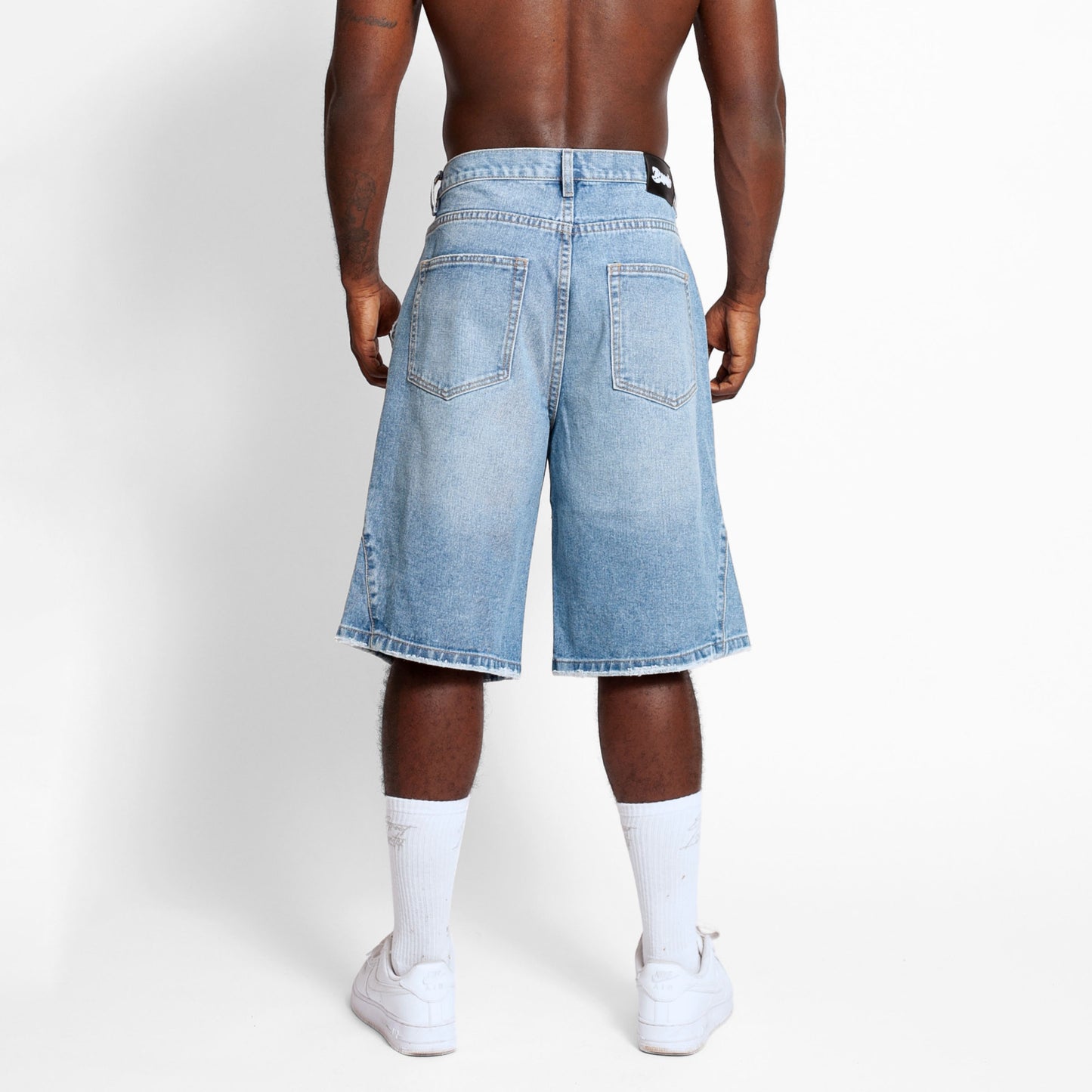 Bermuda Denim Baggy Hombre Azul Buds