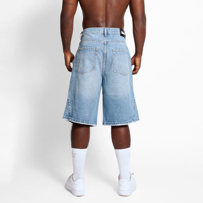 Bermuda Denim Baggy Hombre Azul Buds