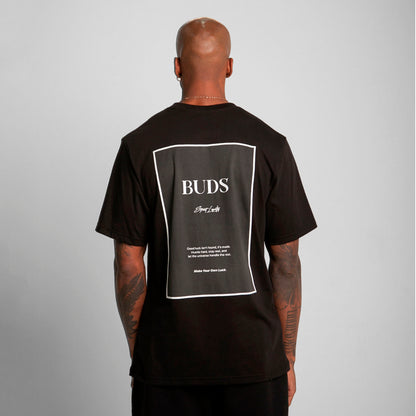 Camiseta Regular Fit Negro Buds