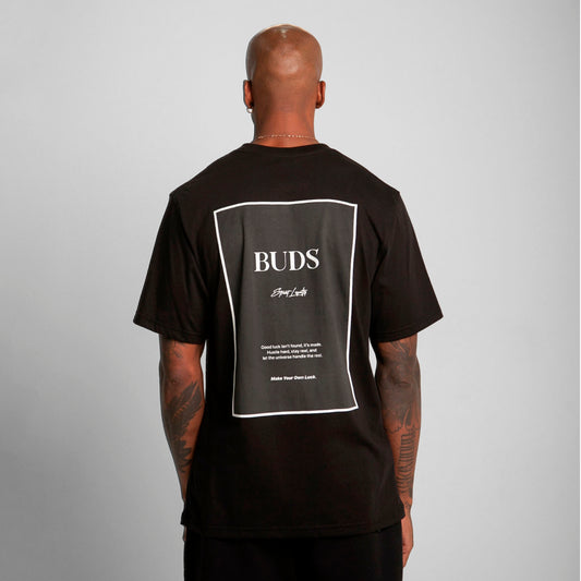 Camiseta Regular Fit Negro Buds
