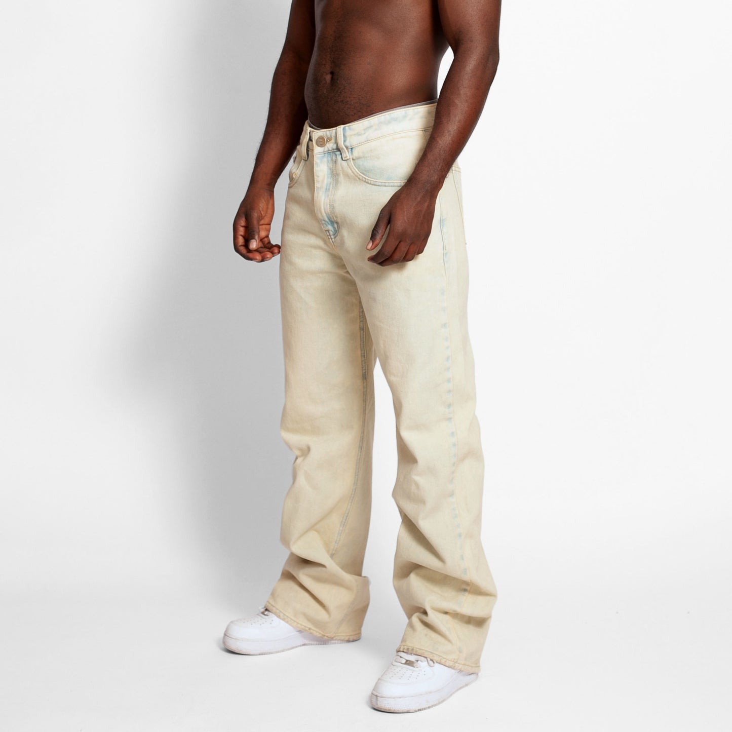 Jean Denim Flare Hombre Dirty Buds
