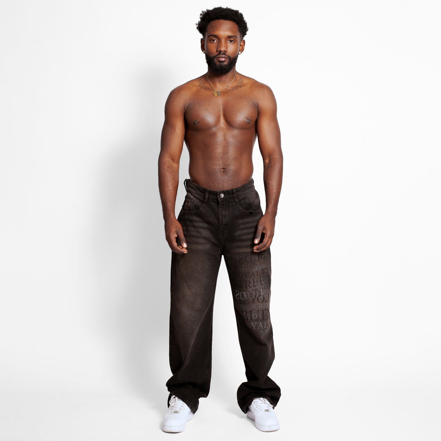 Jean Denim Flare Hombre Negro Buds