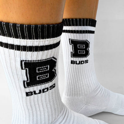 Medias Canilleras Blanca Líneas B Buds
