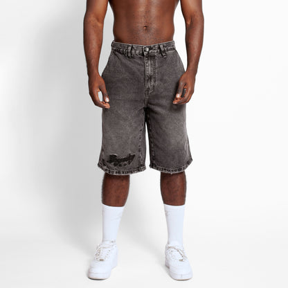 Bermuda Denim Baggy Hombre Gris Buds