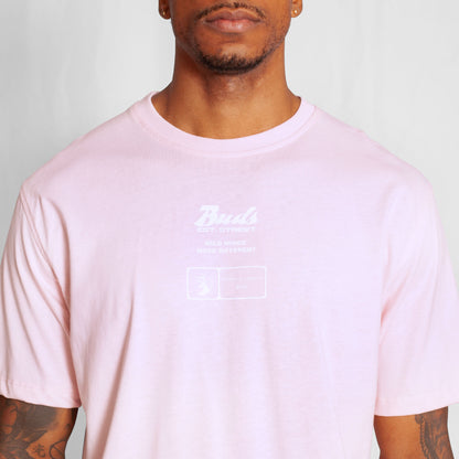 Camiseta Regular Hombre Rosada Buds