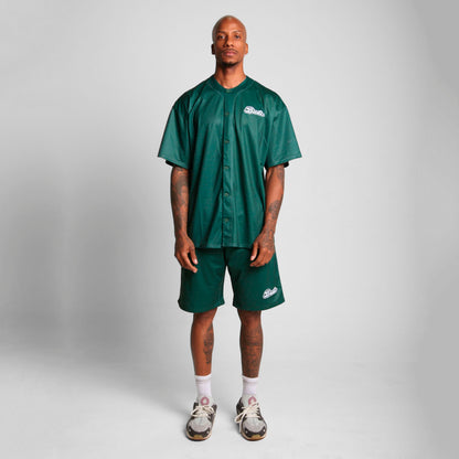 Camisa Malla Beisbolera Verde Buds