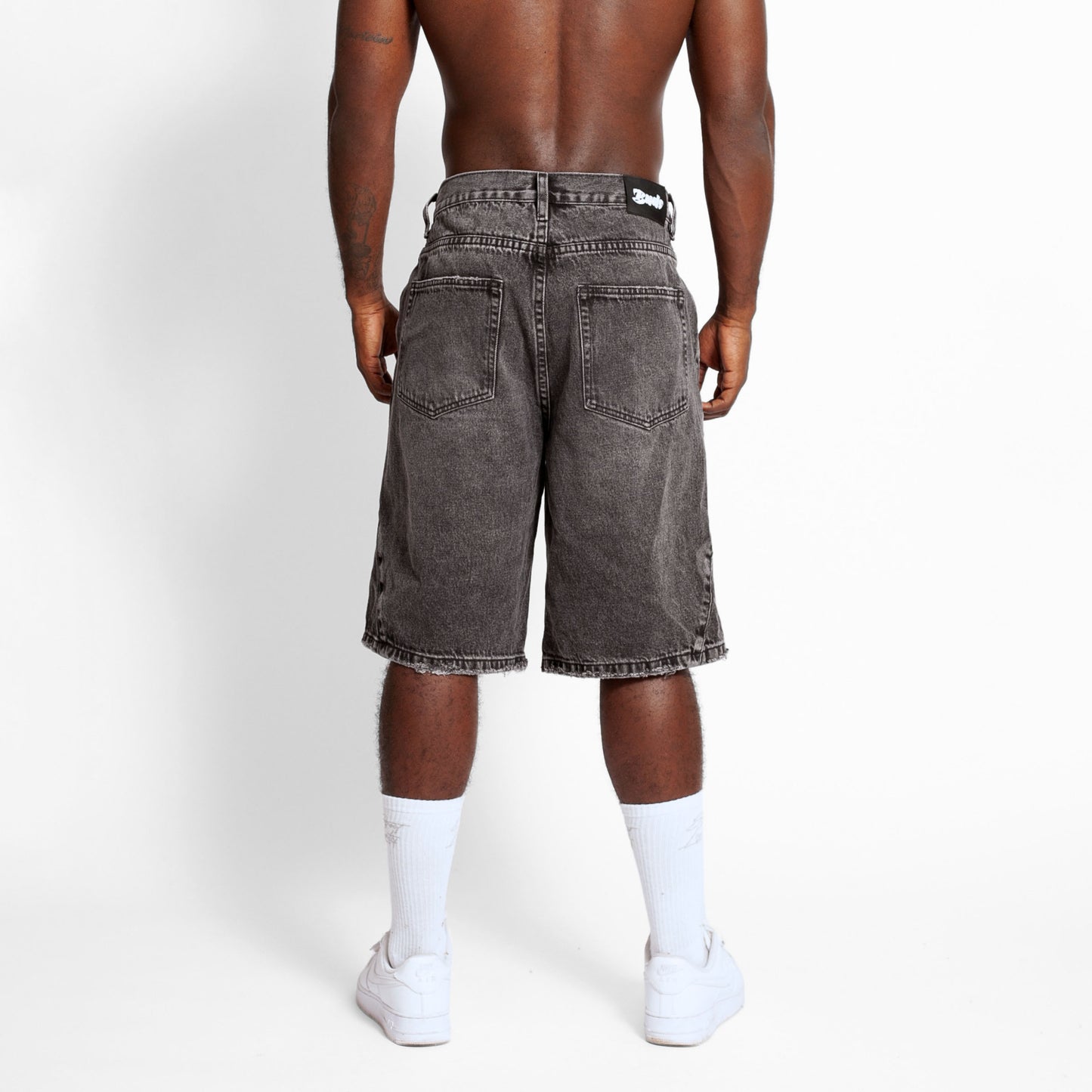 Bermuda Denim Baggy Hombre Gris Buds