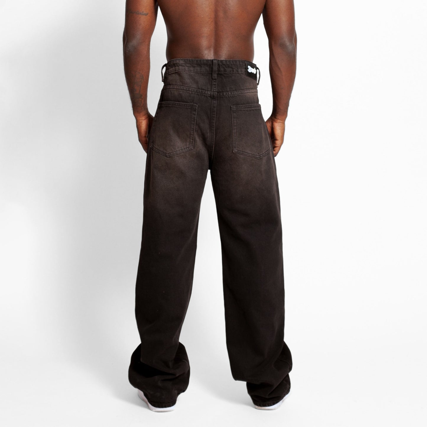 Jean Denim Flare Hombre Negro Buds