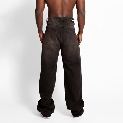 Jean Denim Flare Hombre Negro Buds