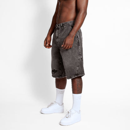 Bermuda Denim Baggy Hombre Gris Buds
