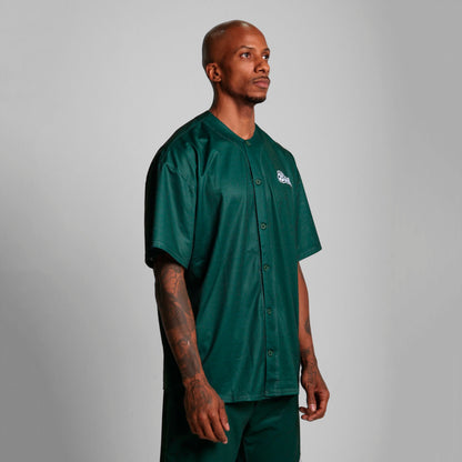 Camisa Malla Beisbolera Verde Buds