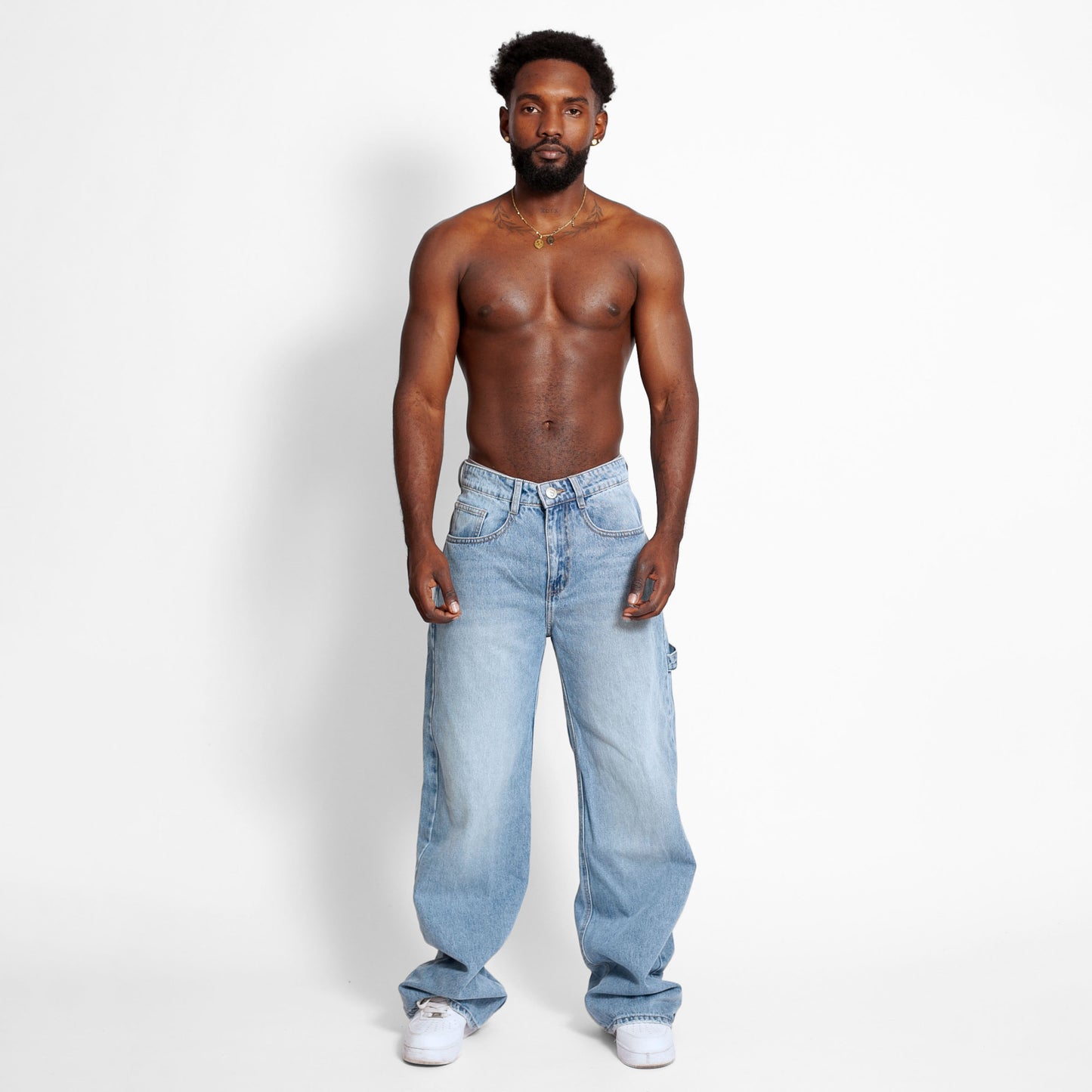 Jean Denim Flare Hombre Azul Buds