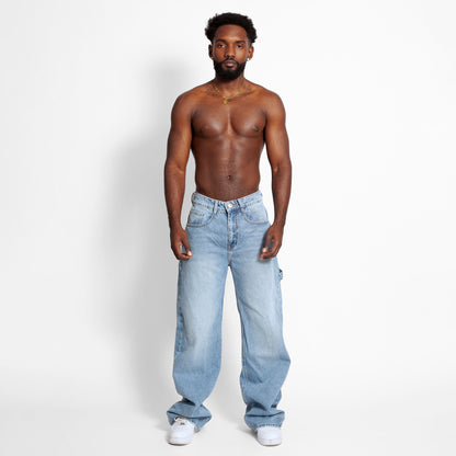 Jean Denim Flare Hombre Azul Buds