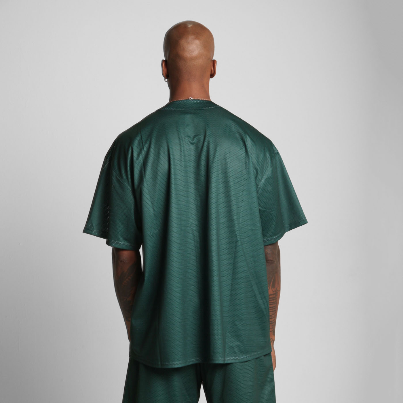 Camisa Malla Beisbolera Verde Buds