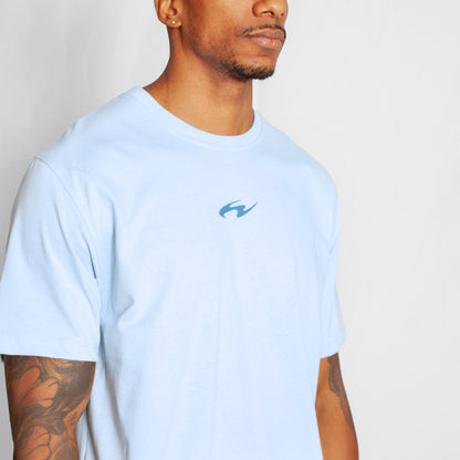 Camiseta Regular Hombre Azul Claro Buds